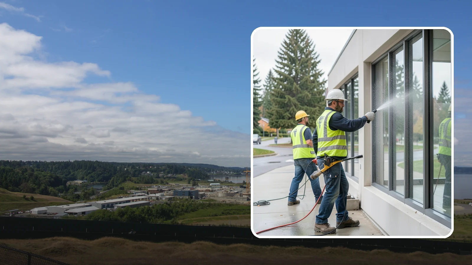 Interior Window Washing in University Place, Pierce County, WA - Streak-free interior glass keeps lobbies, offices, and partitions bright and professional for the public.