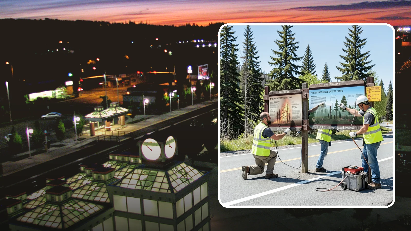 Interpretive Sign Installation in Auburn, King County, WA - Installation of interpretive and educational signage on durable panels and frames for parks, trails, and historic sites.