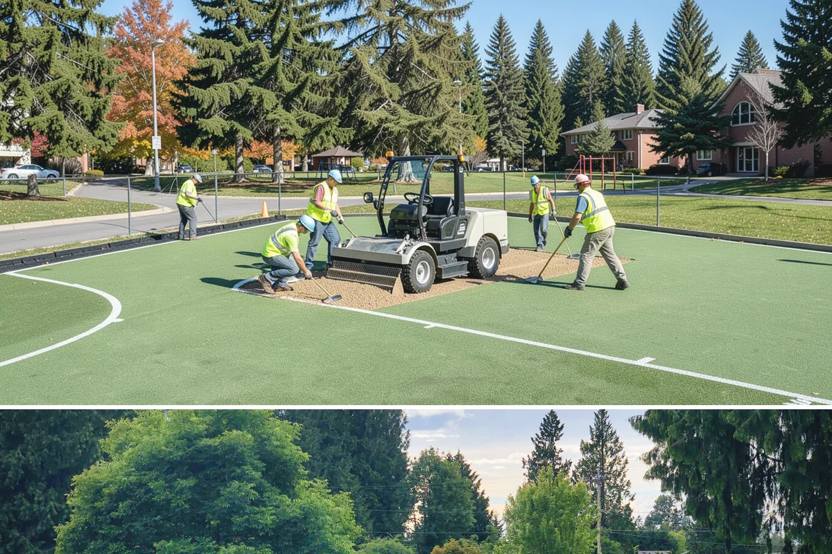 Interpretive Sign Installation in Bonney Lake, Pierce County, WA - Interpretive sign installation runs year-round, with footing work scheduled around drier ground conditions when possible.