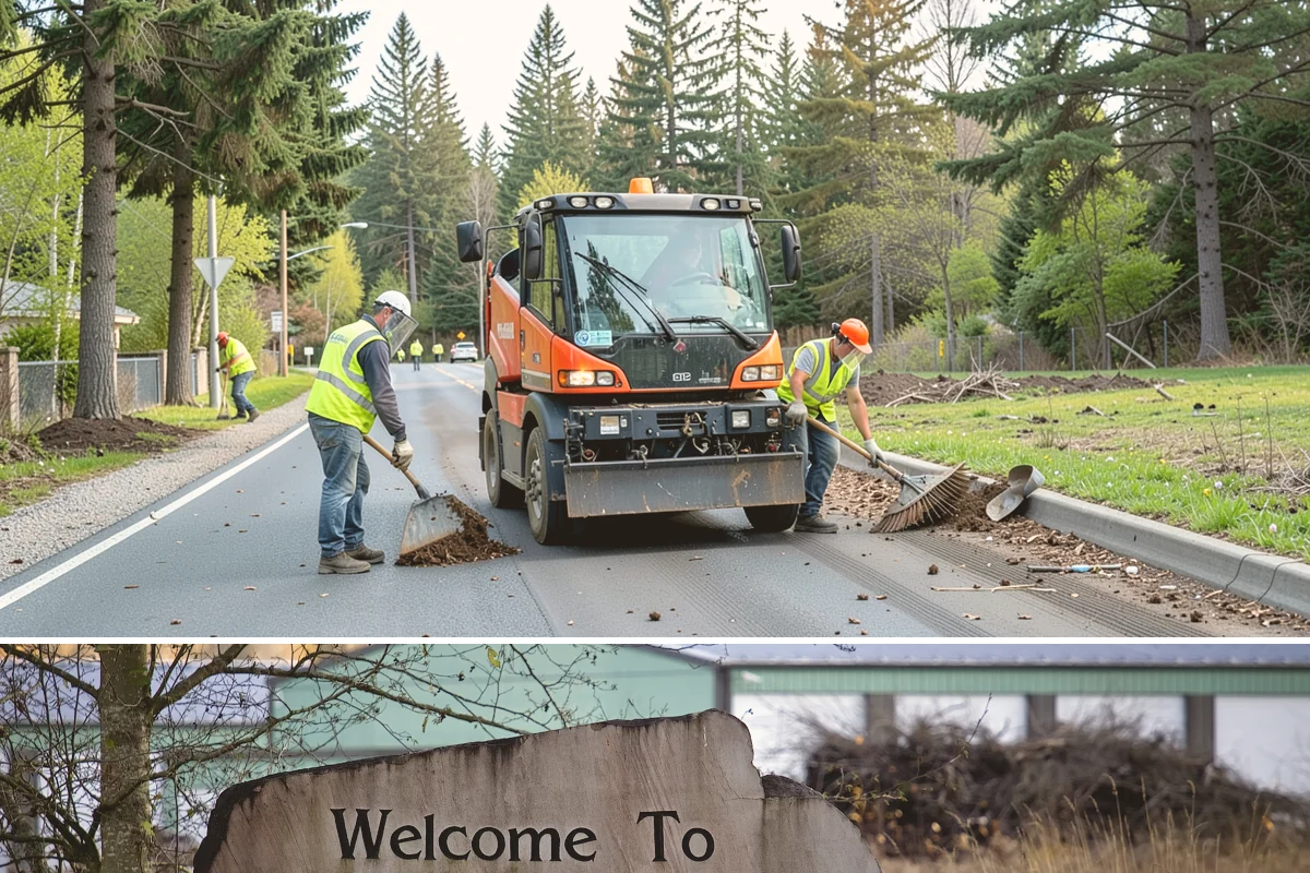 Interpretive Sign Installation in Buckley, Pierce County, WA - Interpretive sign installation runs year-round, with footing work scheduled around drier ground conditions when possible.