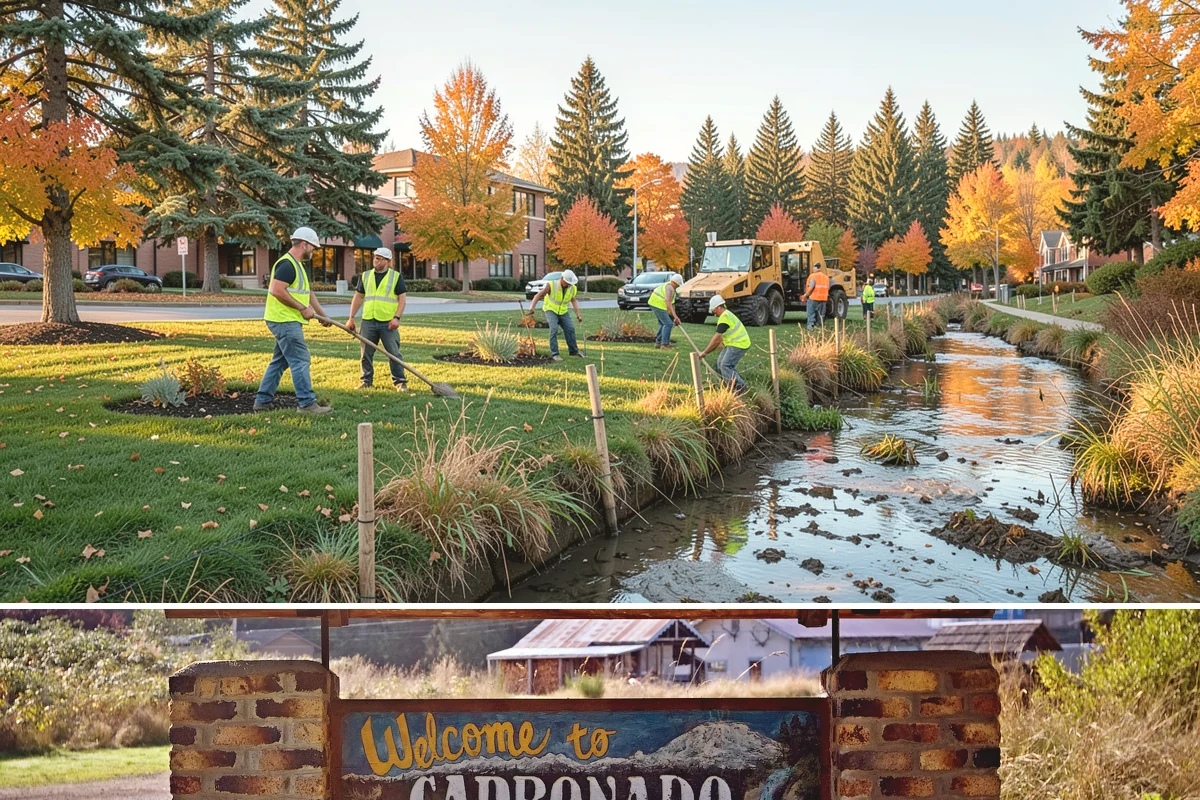 Interpretive Sign Installation in Carbonado, Pierce County, WA - Interpretive sign installation runs year-round, with footing work scheduled around drier ground conditions when possible.