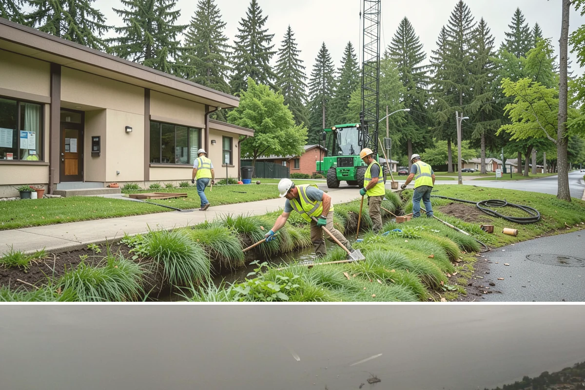 Interpretive Sign Installation in Des Moines, King County, WA - Interpretive sign installation runs year-round, with footing work scheduled around drier ground conditions when possible.