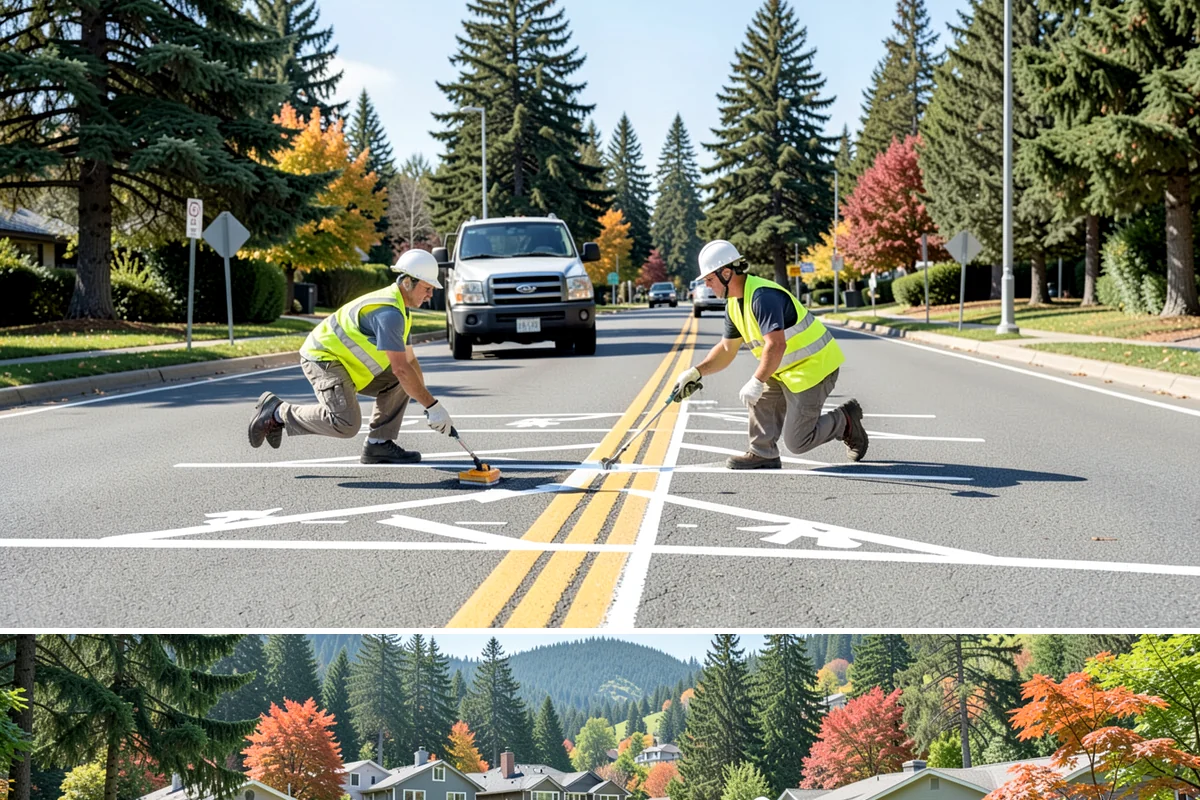 Interpretive Sign Installation in Fircrest, Pierce County, WA - Interpretive sign installation runs year-round, with footing work scheduled around drier ground conditions when possible.