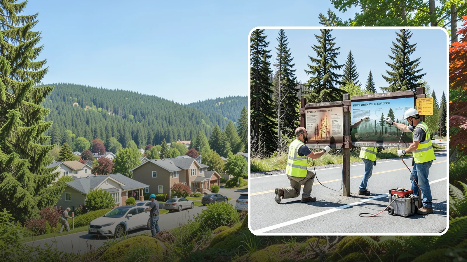 Interpretive Sign Installation in Index, Snohomish County, WA - Installation of interpretive and educational signage on durable panels and frames for parks, trails, and historic sites.