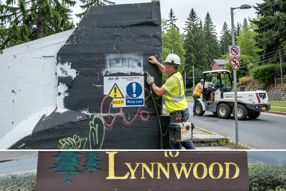 Interpretive Sign Installation in Lynnwood, Snohomish County, WA - Interpretive sign installation runs year-round, with footing work scheduled around drier ground conditions when possible.