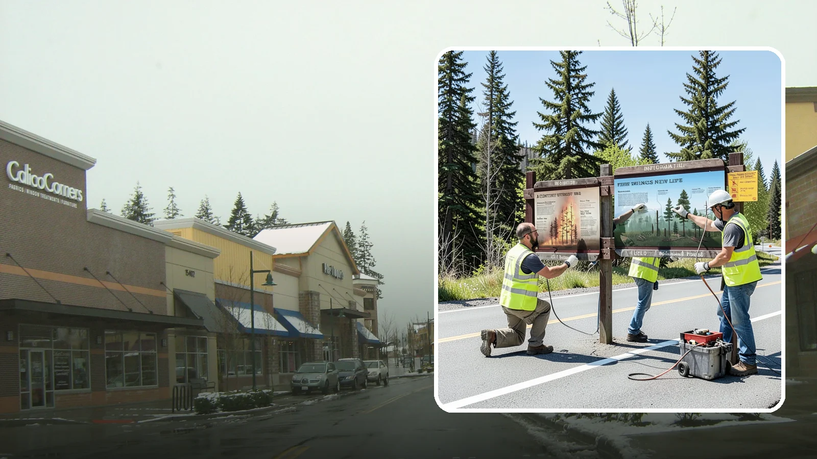 Interpretive Sign Installation in Mill Creek, Snohomish County, WA - Installation of interpretive and educational signage on durable panels and frames for parks, trails, and historic sites.