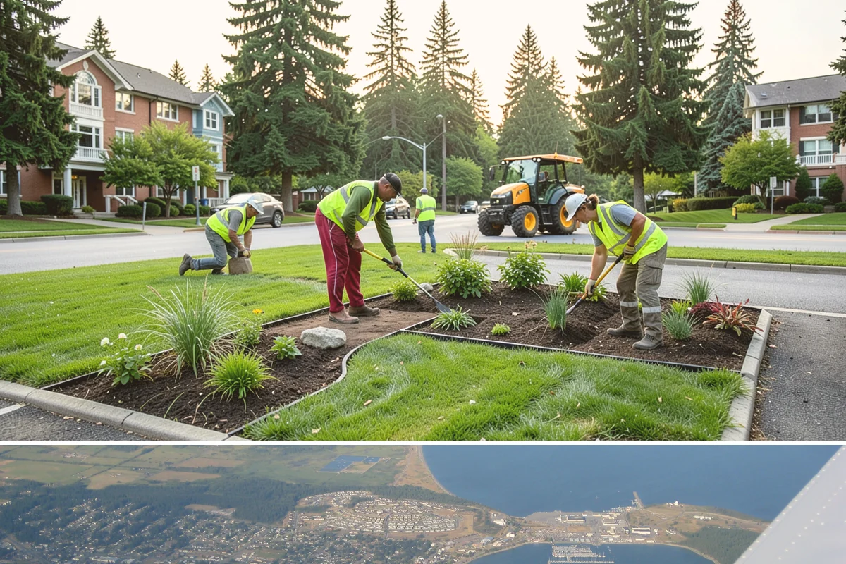 Interpretive Sign Installation in Oak Harbor, Island County, WA - Interpretive sign installation runs year-round, with footing work scheduled around drier ground conditions when possible.