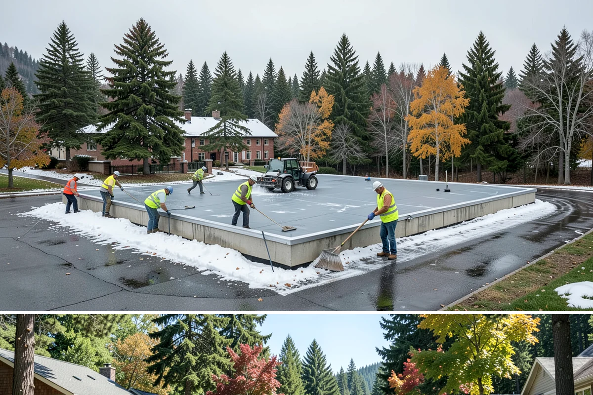 Interpretive Sign Installation in Orting, Pierce County, WA - Interpretive sign installation runs year-round, with footing work scheduled around drier ground conditions when possible.