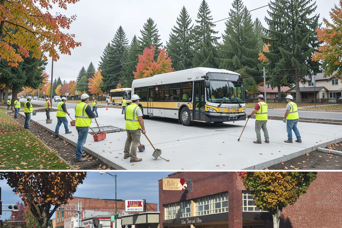 Interpretive Sign Installation in Puyallup, Pierce County, WA - Interpretive sign installation runs year-round, with footing work scheduled around drier ground conditions when possible.