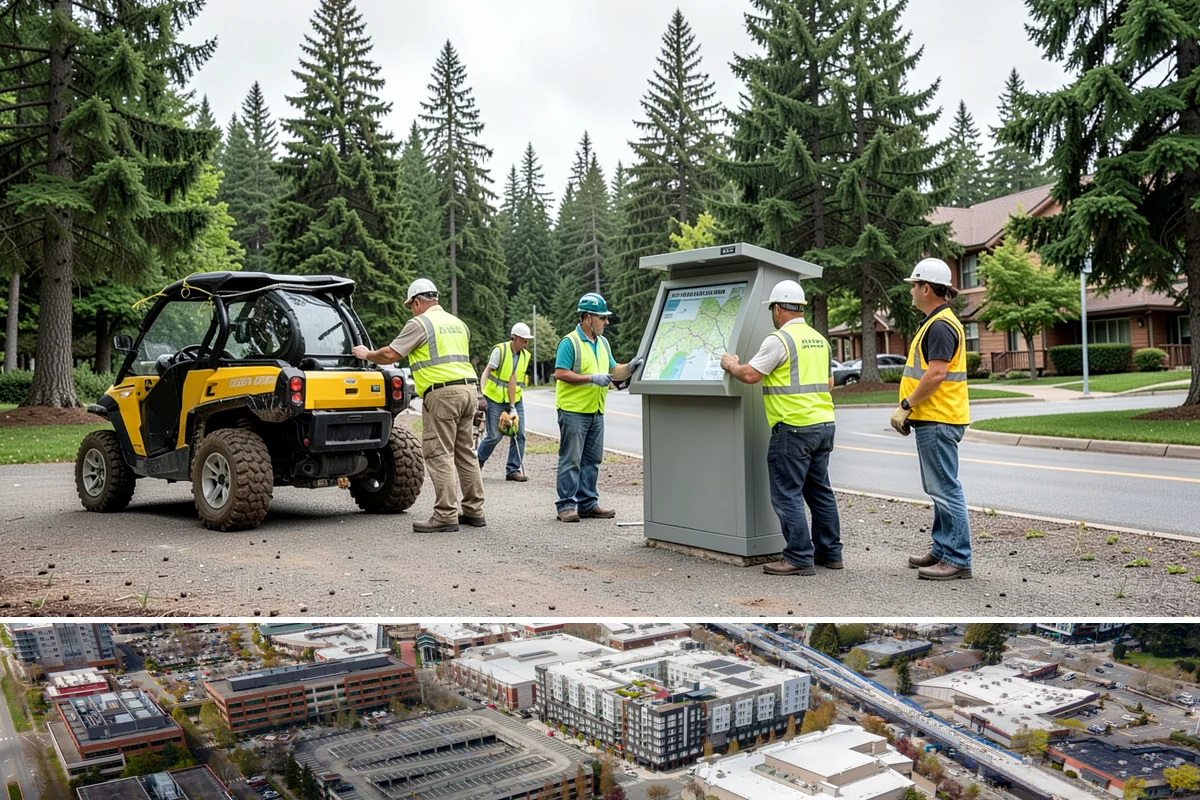 Interpretive Sign Installation in Redmond, King County, WA - Interpretive sign installation runs year-round, with footing work scheduled around drier ground conditions when possible.