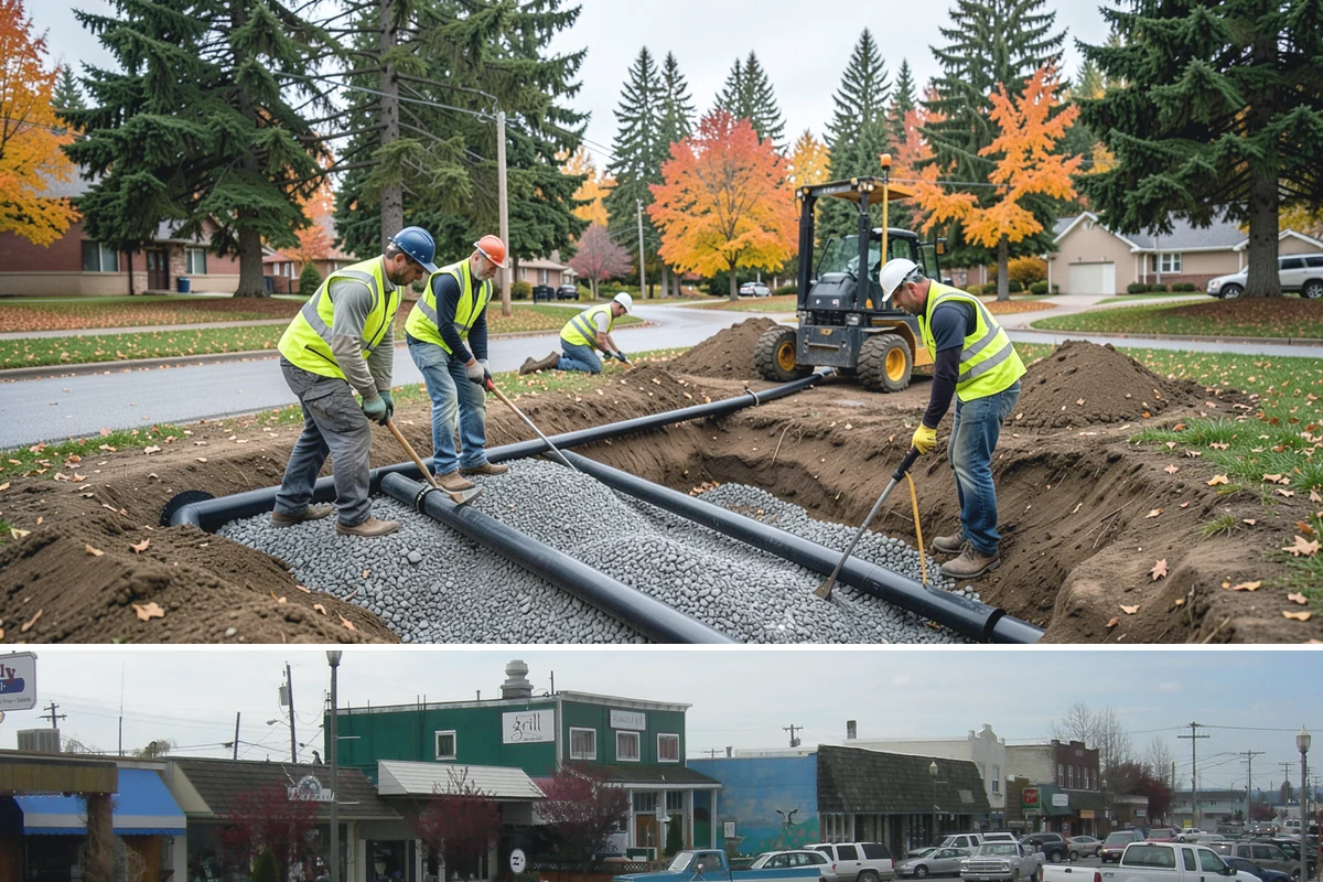 Interpretive Sign Installation in Stanwood, Snohomish County, WA - Interpretive sign installation runs year-round, with footing work scheduled around drier ground conditions when possible.