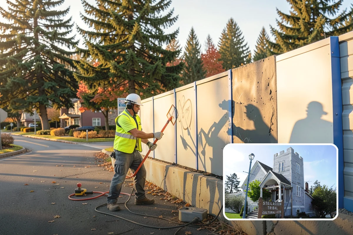 Interpretive Sign Installation in Steilacoom, Pierce County, WA - Presents durable, weather-resistant interpretive content