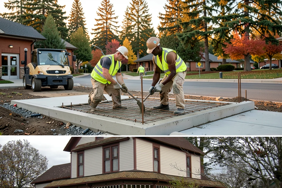 Interpretive Sign Installation in Sumner, Pierce County, WA - Interpretive sign installation runs year-round, with footing work scheduled around drier ground conditions when possible.