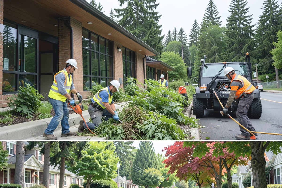 Invasive Species Control in Beaux Arts Village, King County, WA - Treatments are timed to each species' growth cycle, with many invasives best controlled in spring and early summer.