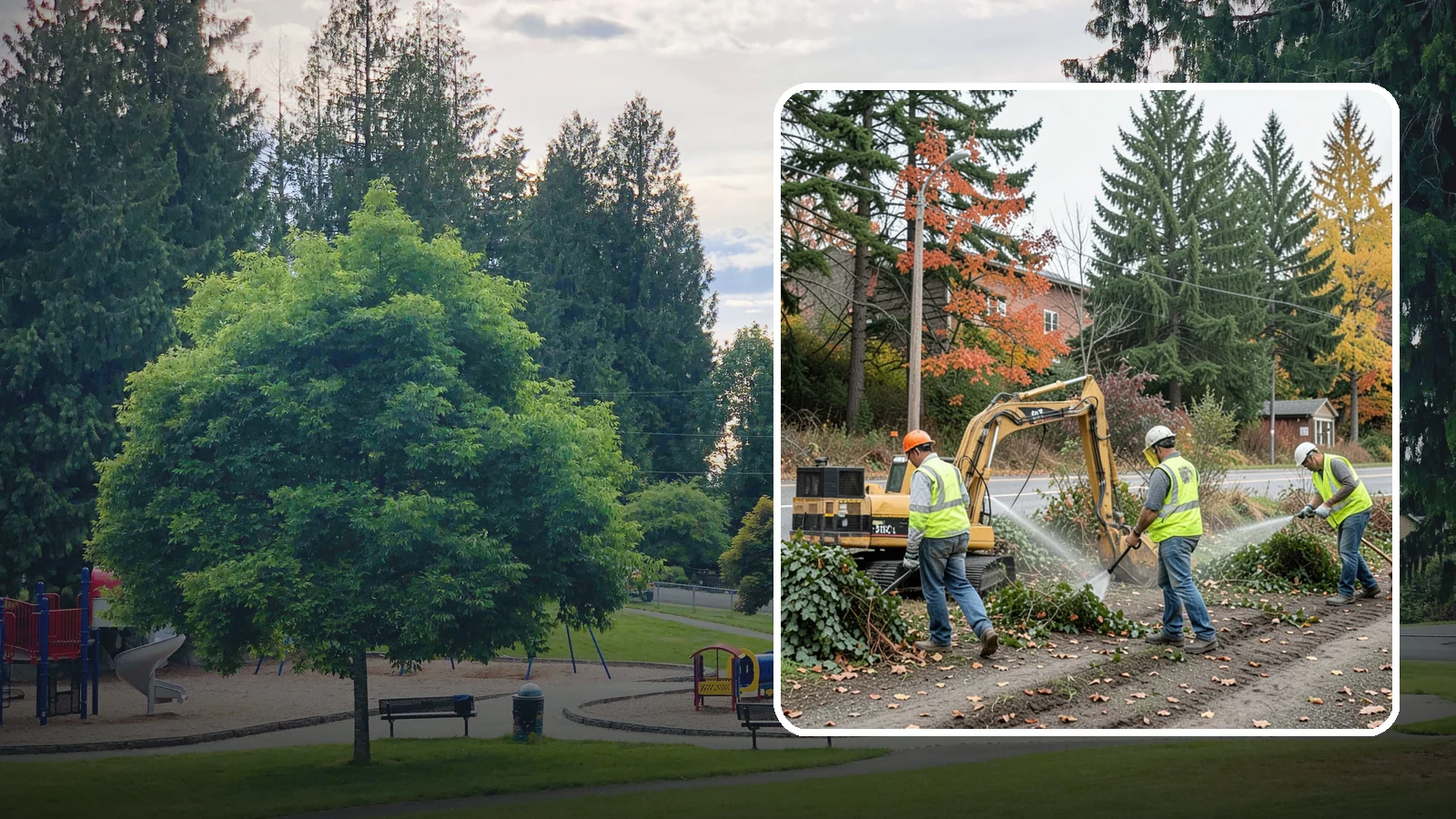 Invasive Vegetation Removal in Bonney Lake, Pierce County, WA - Targeted removal and control of noxious and invasive plants such as ivy, knotweed, and blackberry from public natural areas.
