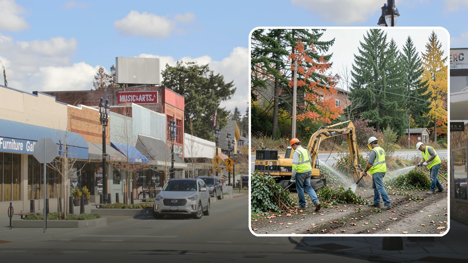 Invasive Vegetation Removal in Bothell, King County, WA - Targeted removal and control of noxious and invasive plants such as ivy, knotweed, and blackberry from public natural areas.