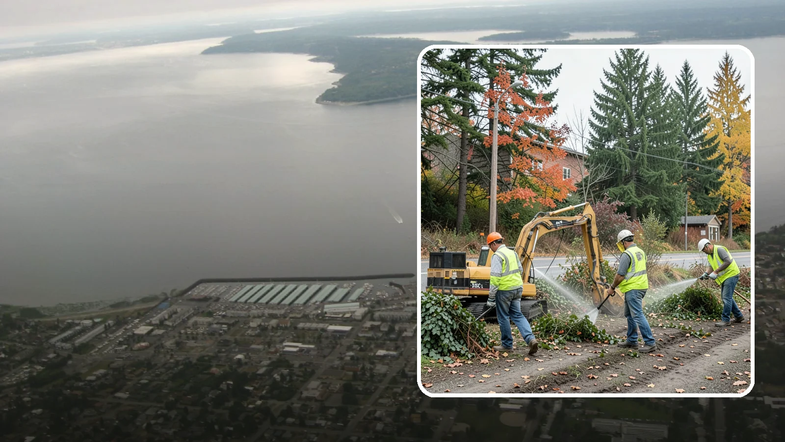 Invasive Vegetation Removal in Des Moines, King County, WA - Targeted removal and control of noxious and invasive plants such as ivy, knotweed, and blackberry from public natural areas.