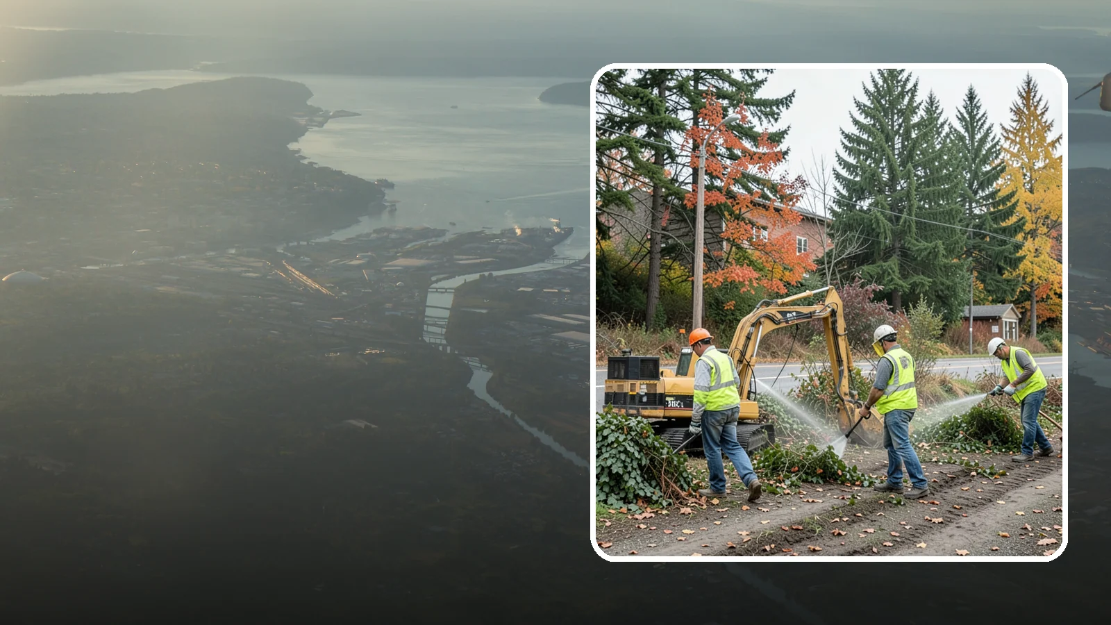 Invasive Vegetation Removal in Fife, Pierce County, WA - Targeted removal and control of noxious and invasive plants such as ivy, knotweed, and blackberry from public natural areas.