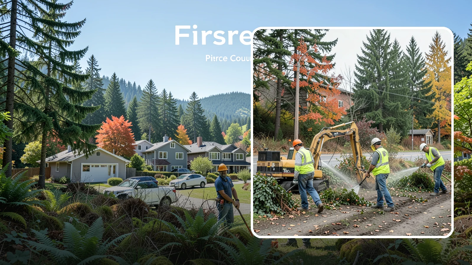 Invasive Vegetation Removal in Fircrest, Pierce County, WA - Targeted removal and control of noxious and invasive plants such as ivy, knotweed, and blackberry from public natural areas.