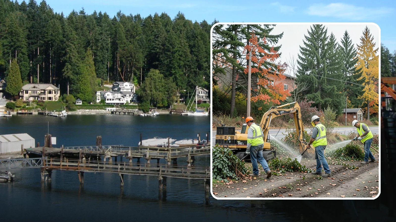 Invasive Vegetation Removal in Gig Harbor, Pierce County, WA - Targeted removal and control of noxious and invasive plants such as ivy, knotweed, and blackberry from public natural areas.