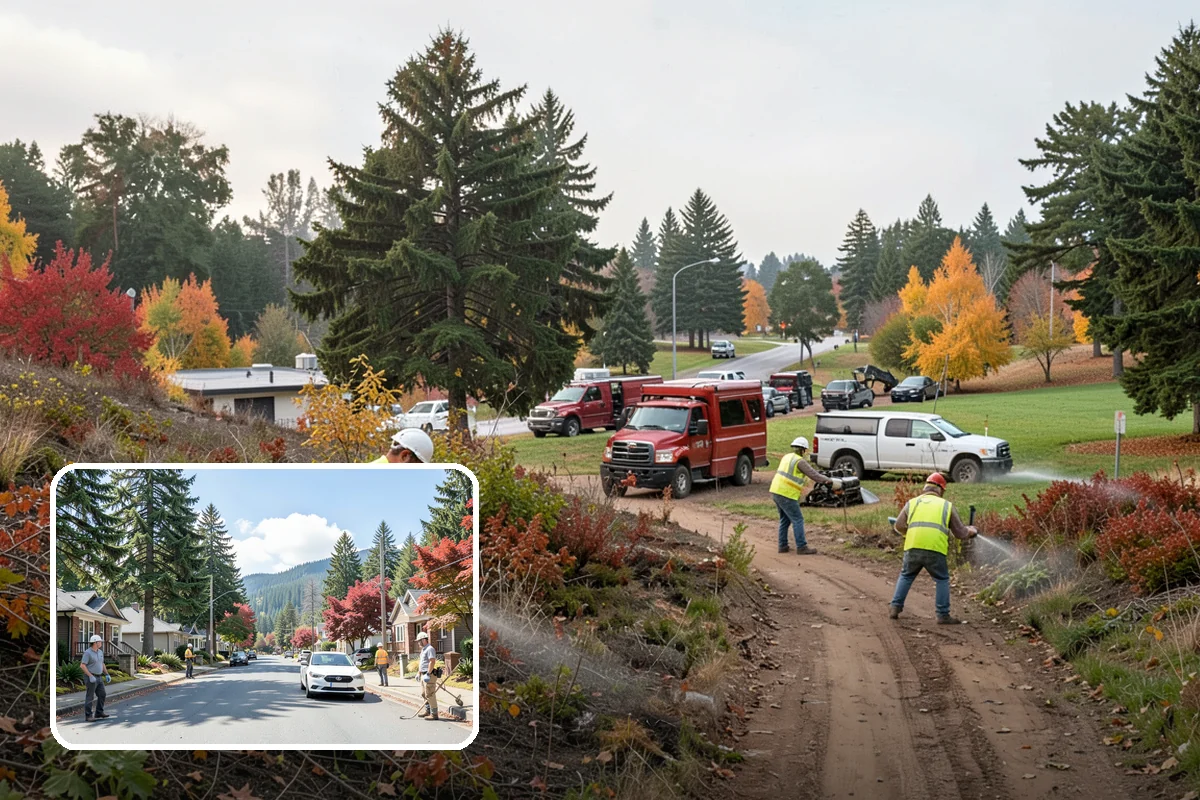 Invasive Vegetation Removal in Hunts Point, King County, WA - Suppresses noxious species and meets weed-board mandates