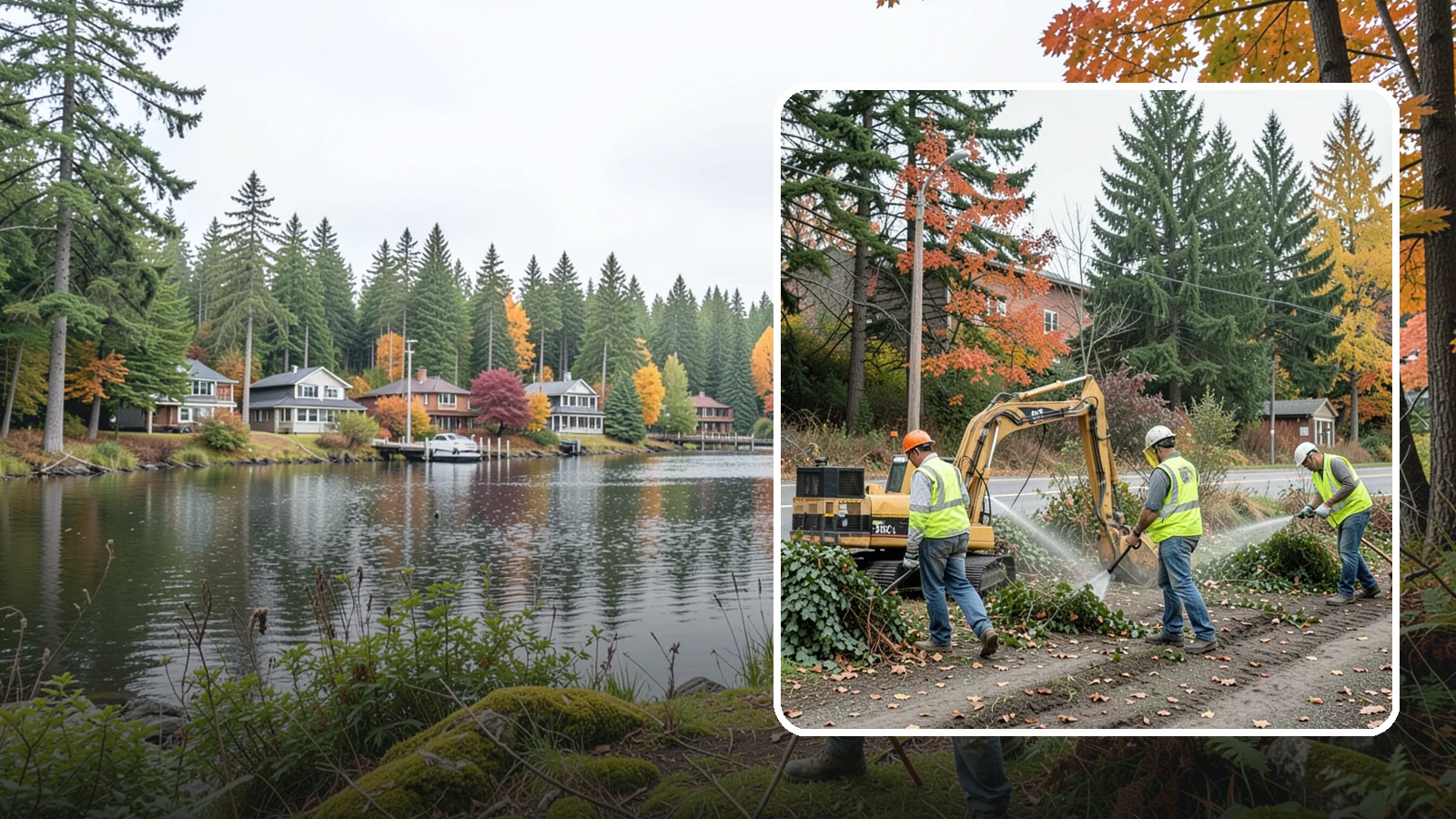 Invasive Vegetation Removal in La Conner, Skagit County, WA - Targeted removal and control of noxious and invasive plants such as ivy, knotweed, and blackberry from public natural areas.