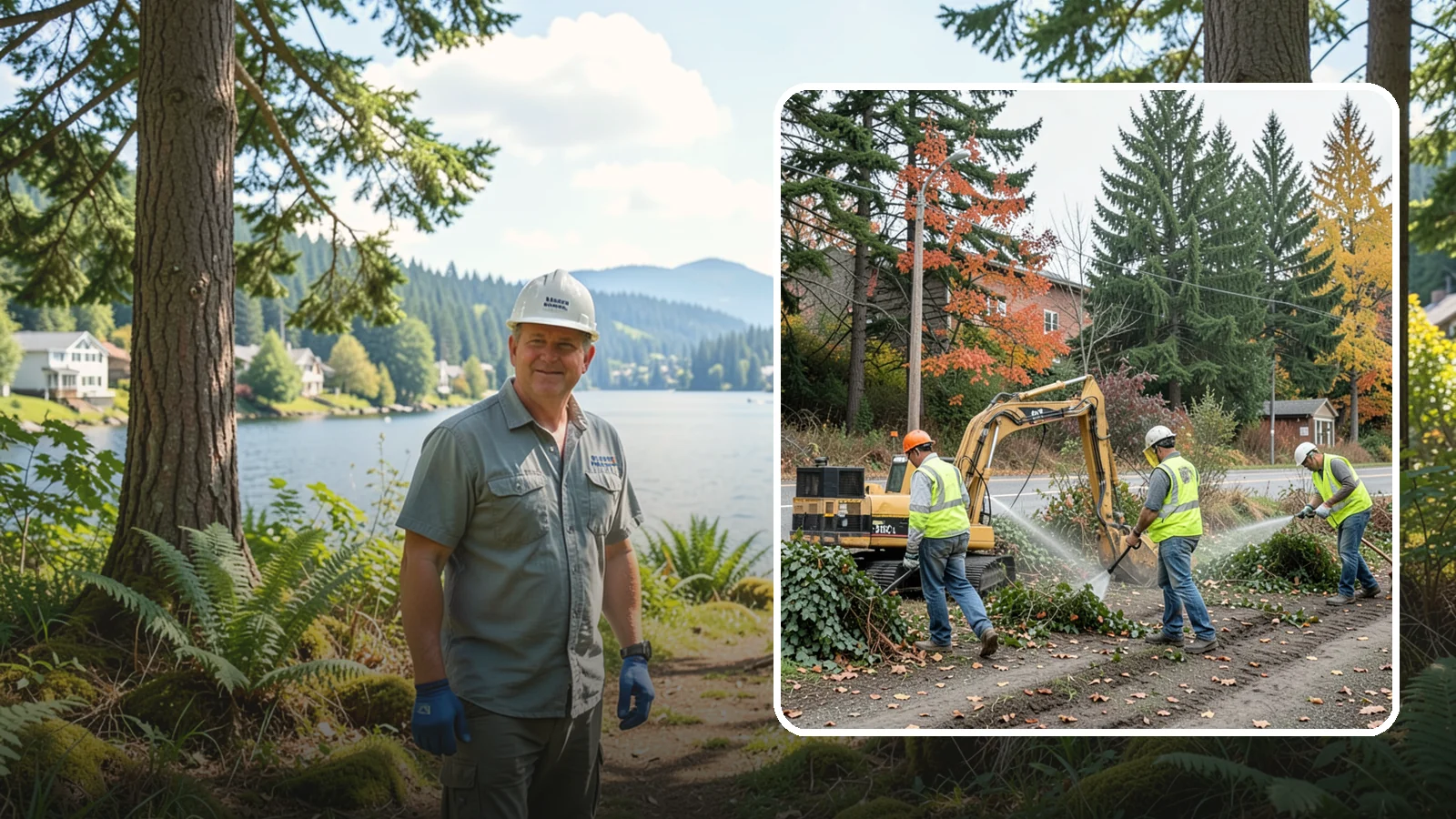 Invasive Vegetation Removal in Milton, King County, WA - Targeted removal and control of noxious and invasive plants such as ivy, knotweed, and blackberry from public natural areas.