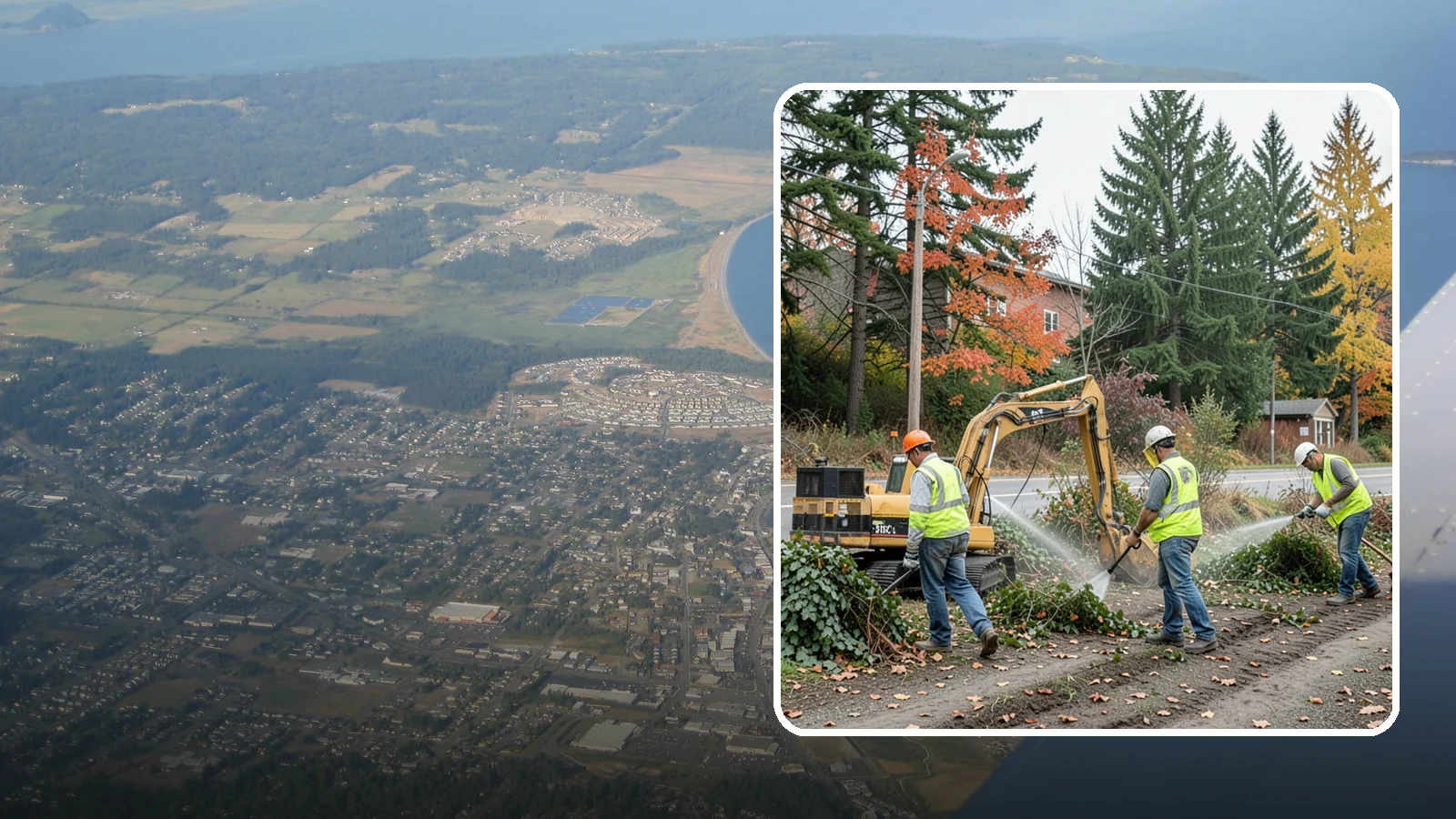 Invasive Vegetation Removal in Oak Harbor, Island County, WA - Targeted removal and control of noxious and invasive plants such as ivy, knotweed, and blackberry from public natural areas.