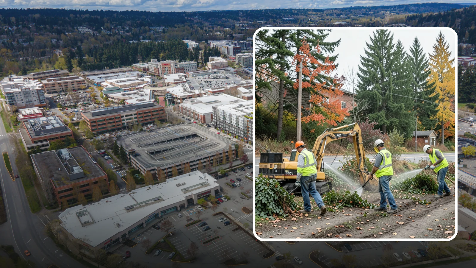 Invasive Vegetation Removal in Redmond, King County, WA - Targeted removal and control of noxious and invasive plants such as ivy, knotweed, and blackberry from public natural areas.