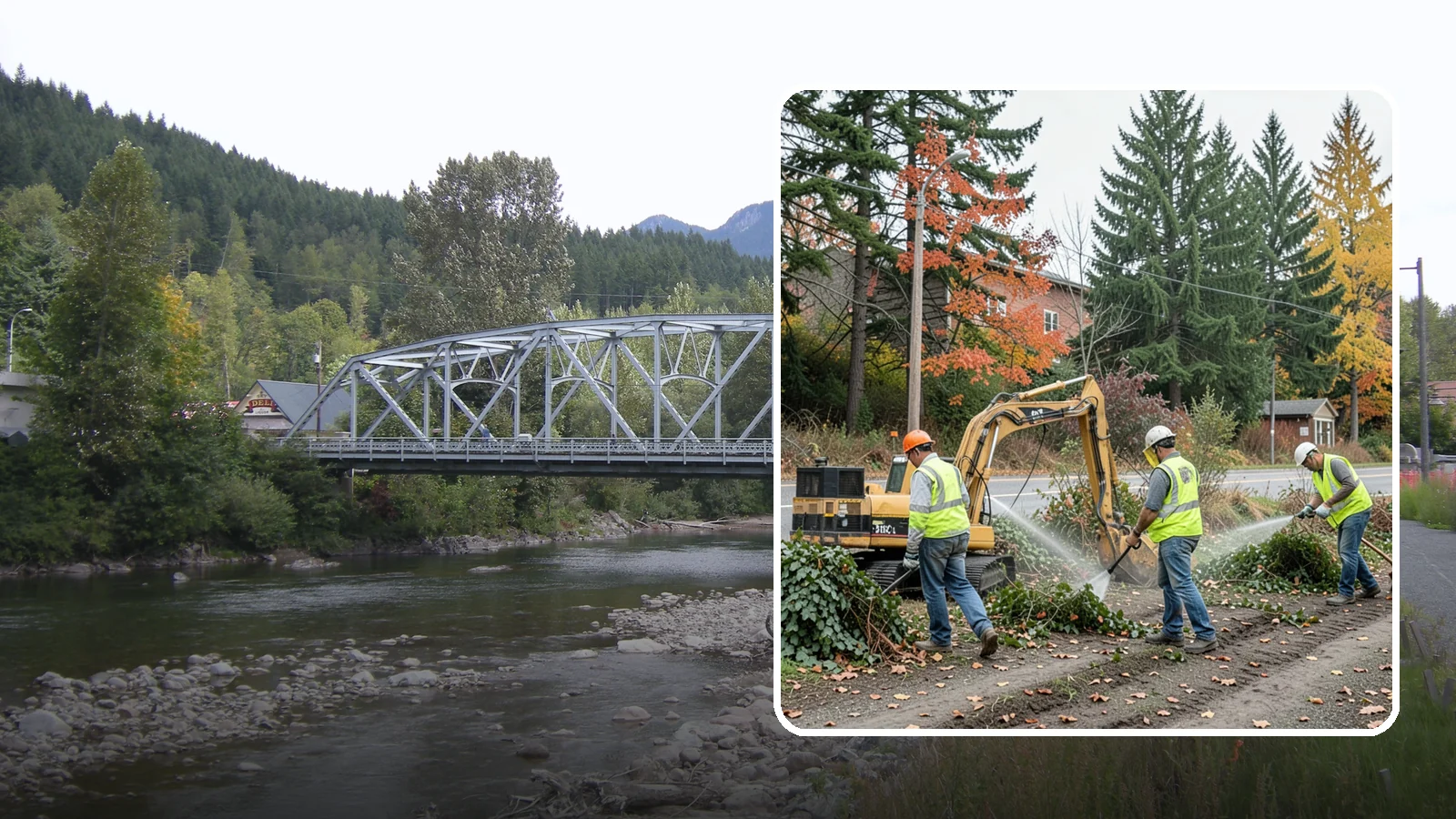 Invasive Vegetation Removal in Skykomish, King County, WA - Targeted removal and control of noxious and invasive plants such as ivy, knotweed, and blackberry from public natural areas.