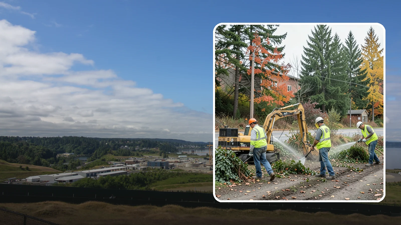 Invasive Vegetation Removal in University Place, Pierce County, WA - Targeted removal and control of noxious and invasive plants such as ivy, knotweed, and blackberry from public natural areas.