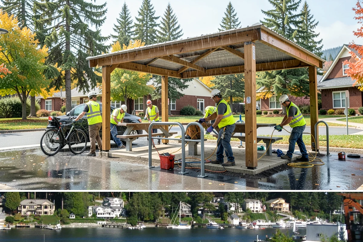 Irrigation Maintenance in Gig Harbor, Pierce County, WA - Spring startup and system checks precede the dry summer irrigation season, with fall winterization and blowouts protecting...