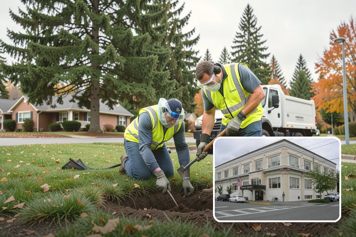 Ivy Removal in Anacortes, Skagit County, WA - Relieves park trees of the weight and shading that ivy imposes