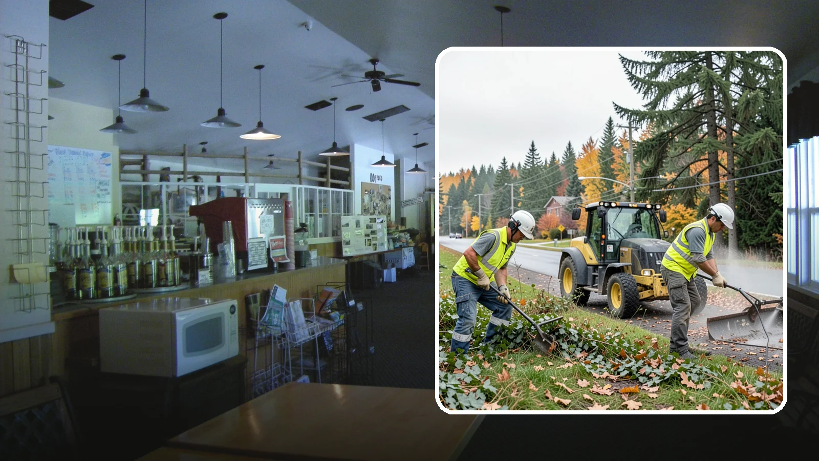 Ivy Removal in Black Diamond, King County, WA - Removal of English ivy from tree trunks, ground beds, and structures to protect trees and public infrastructure.
