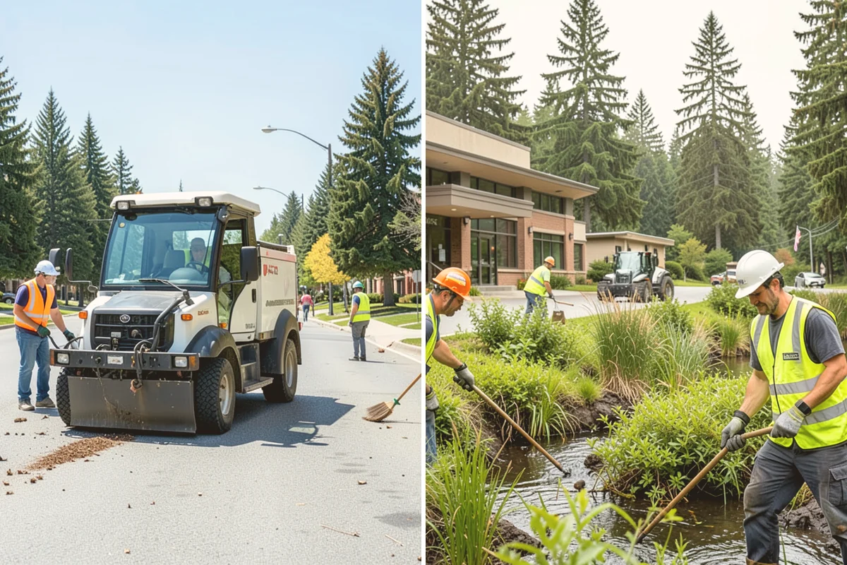 Ivy Removal in Eatonville, Pierce County, WA - Cut survival rings around tree trunks and detach climbing vines