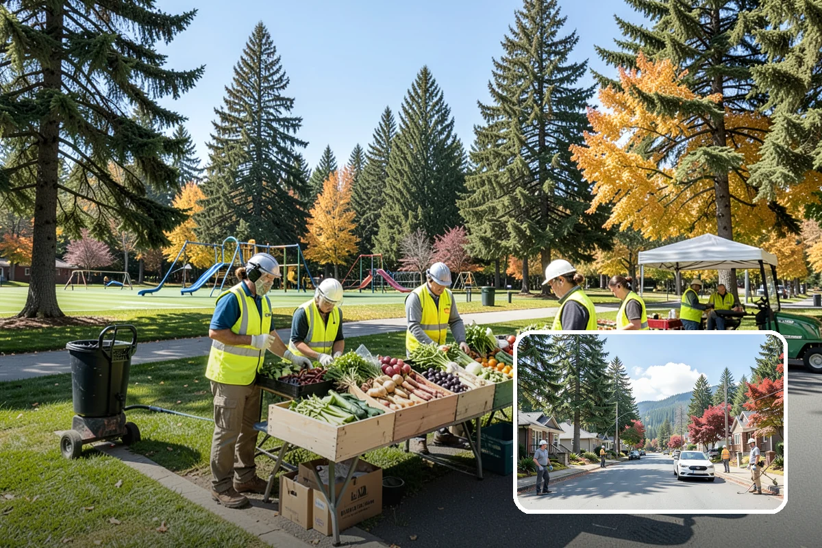 Ivy Removal in Hunts Point, King County, WA - Relieves park trees of the weight and shading that ivy imposes