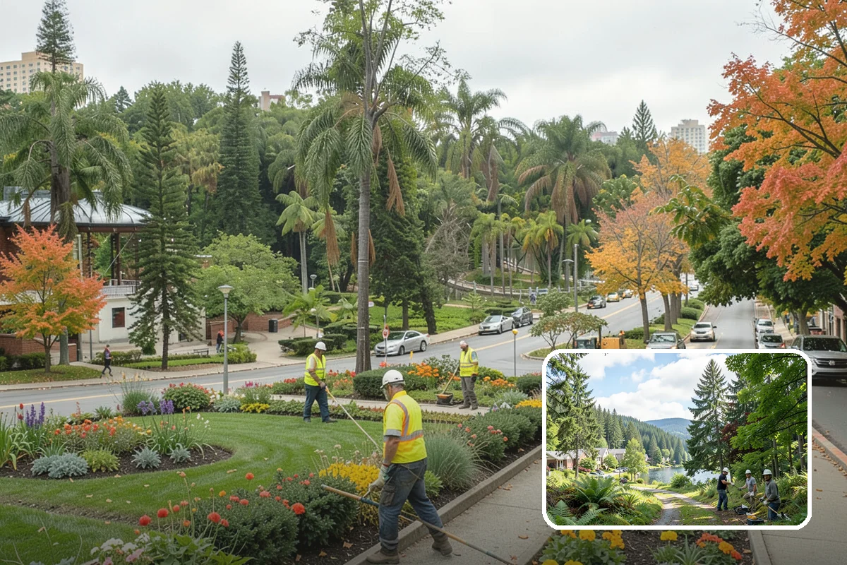 Ivy Removal in Lake Forest Park, King County, WA - Relieves park trees of the weight and shading that ivy imposes