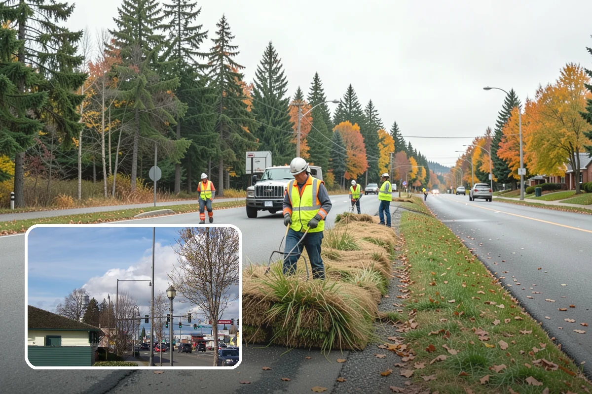 Ivy Removal in Marysville, Snohomish County, WA - Relieves park trees of the weight and shading that ivy imposes