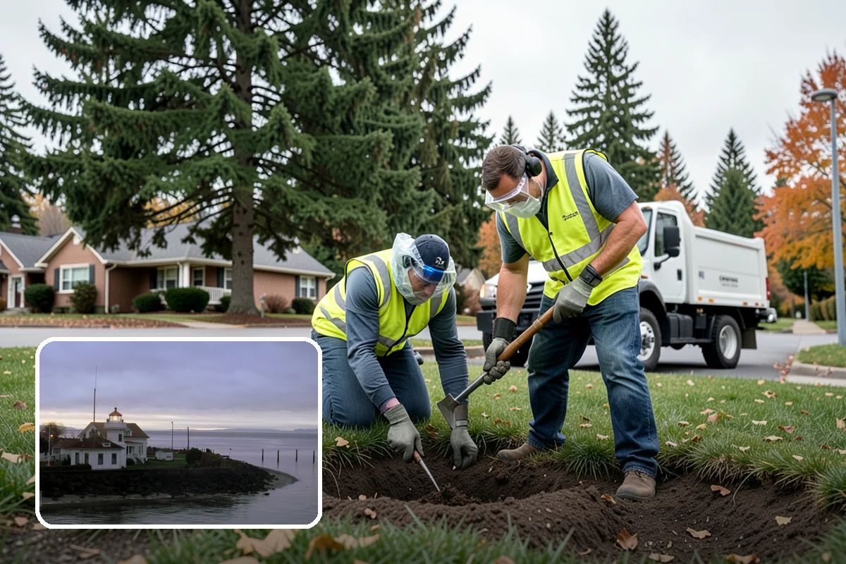 Ivy Removal in Mukilteo, Snohomish County, WA - Relieves park trees of the weight and shading that ivy imposes
