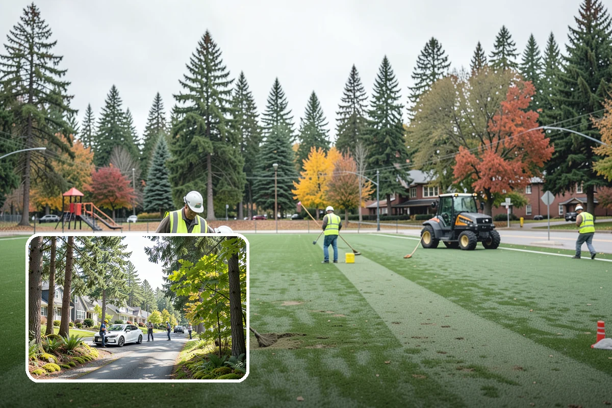 Ivy Removal in Normandy Park, King County, WA - Relieves park trees of the weight and shading that ivy imposes