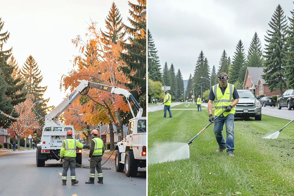 Ivy Removal in Skykomish, King County, WA - Cut survival rings around tree trunks and detach climbing vines