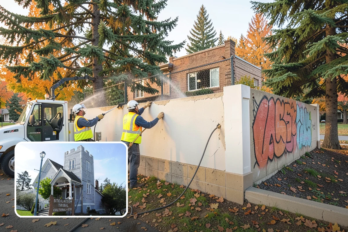 Ivy Removal in Steilacoom, Pierce County, WA - Relieves park trees of the weight and shading that ivy imposes