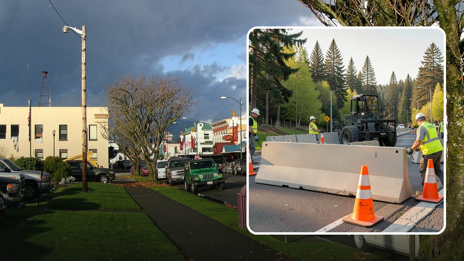 Jersey Barrier Placement in Arlington, Snohomish County, WA - Concrete Jersey barrier placement provides heavy-duty separation and protection for public work zones.