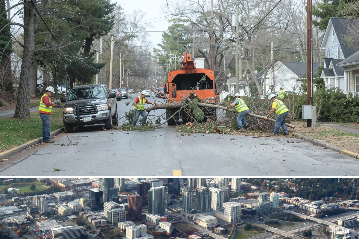 Jersey Barrier Placement in Bellevue, King County, WA - Placement follows the construction season but is available year-round for emergency road protection.