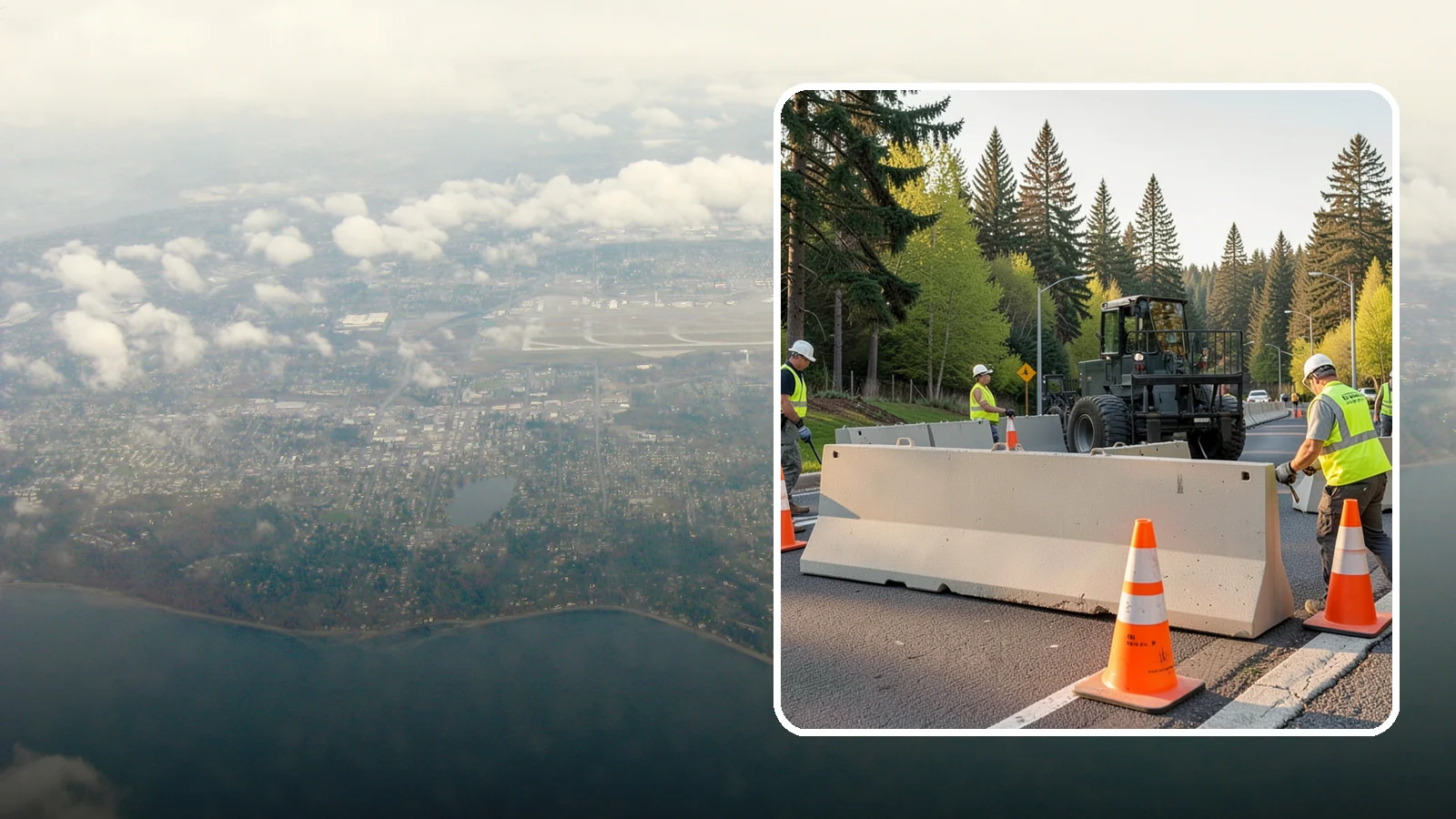 Jersey Barrier Placement in Burien, King County, WA - Concrete Jersey barrier placement provides heavy-duty separation and protection for public work zones.