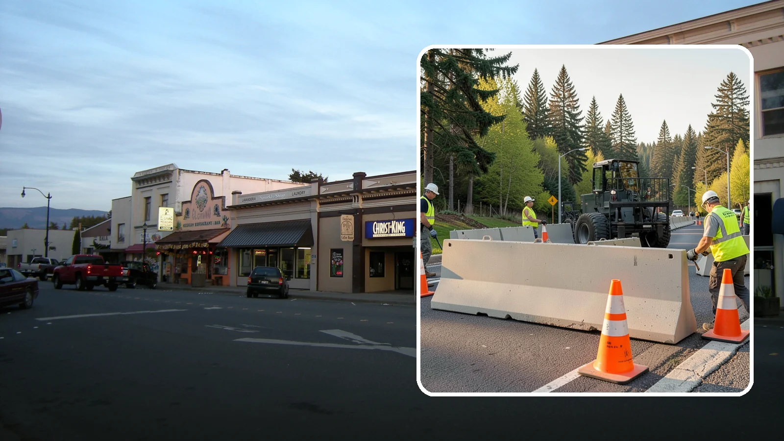 Jersey Barrier Placement in Burlington, Skagit County, WA - Concrete Jersey barrier placement provides heavy-duty separation and protection for public work zones.