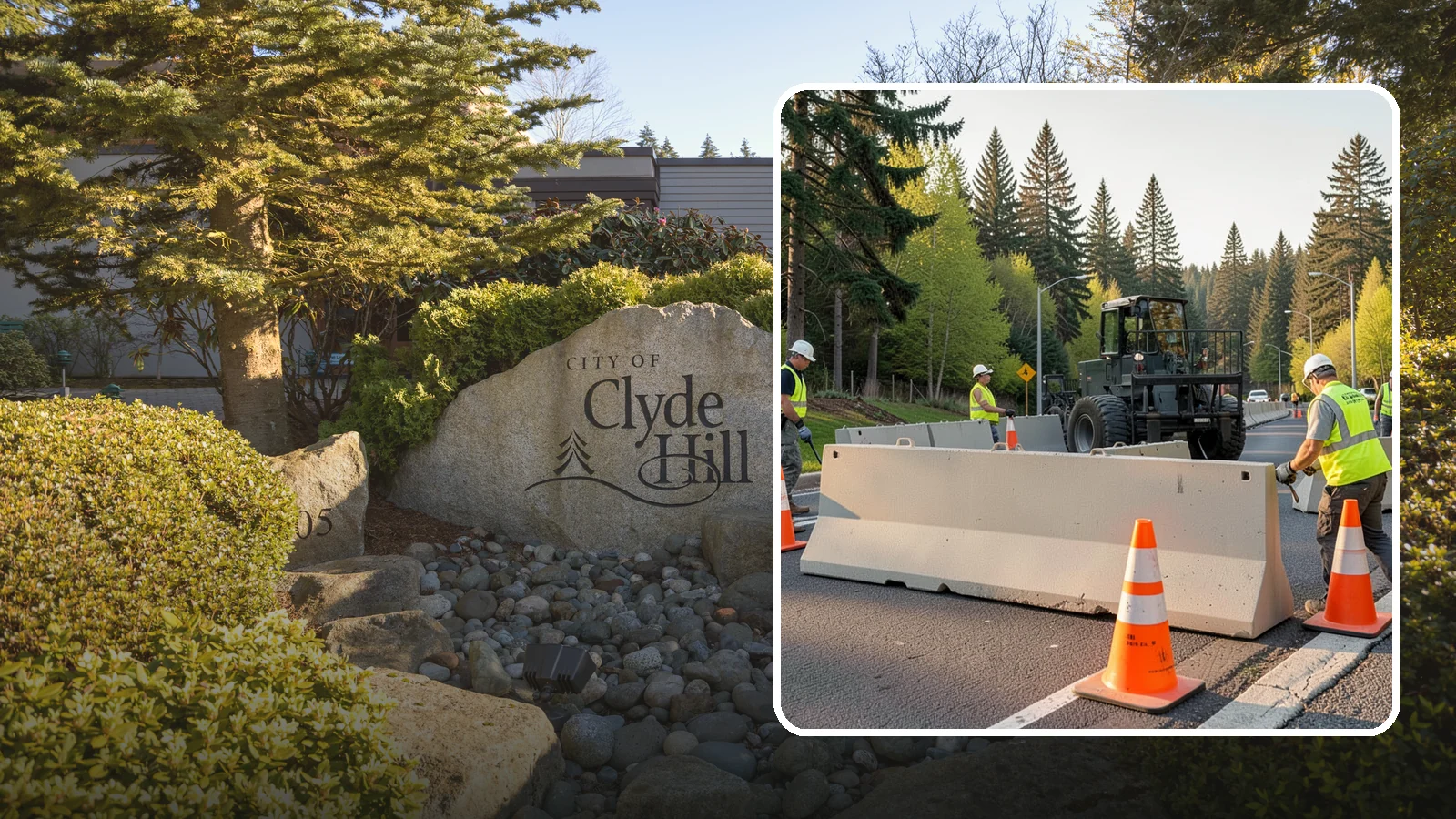 Jersey Barrier Placement in Clyde Hill, King County, WA - Concrete Jersey barrier placement provides heavy-duty separation and protection for public work zones.