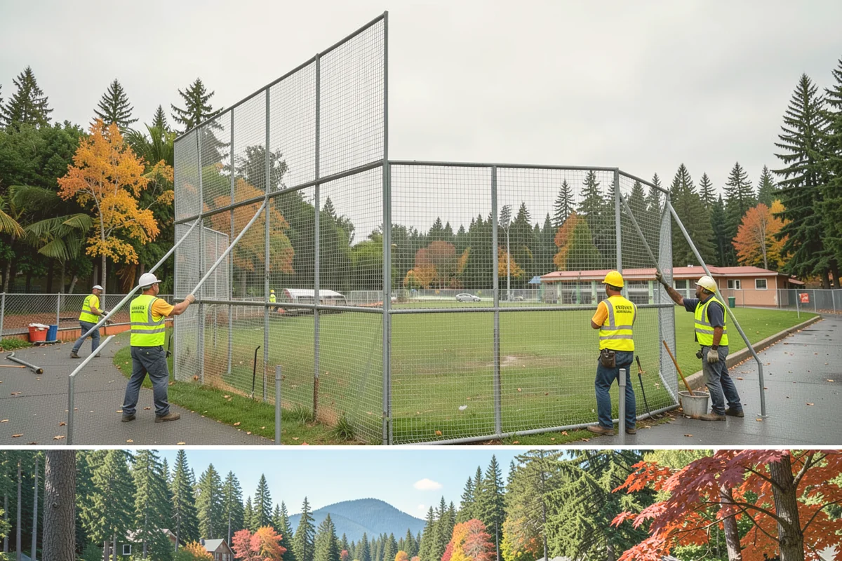 Jersey Barrier Placement in Covington, King County, WA - Placement follows the construction season but is available year-round for emergency road protection.