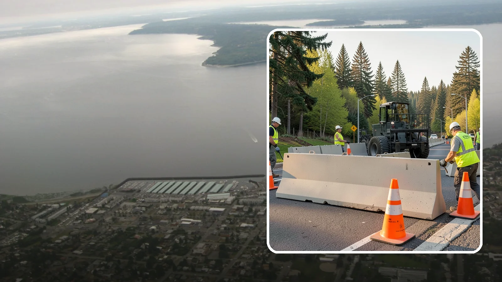 Jersey Barrier Placement in Des Moines, King County, WA - Concrete Jersey barrier placement provides heavy-duty separation and protection for public work zones.