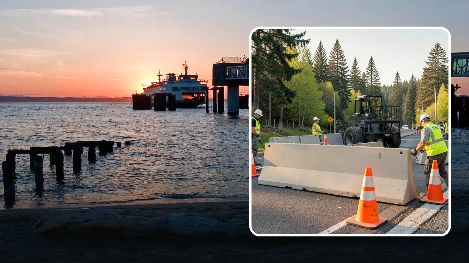 Jersey Barrier Placement in Edmonds, Snohomish County, WA - Concrete Jersey barrier placement provides heavy-duty separation and protection for public work zones.